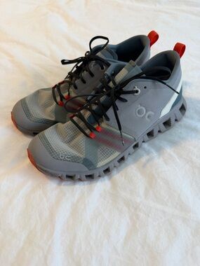 On Running Cloud X Shift Shoes Gray Orange Women’s 8.5 Training Sneakers